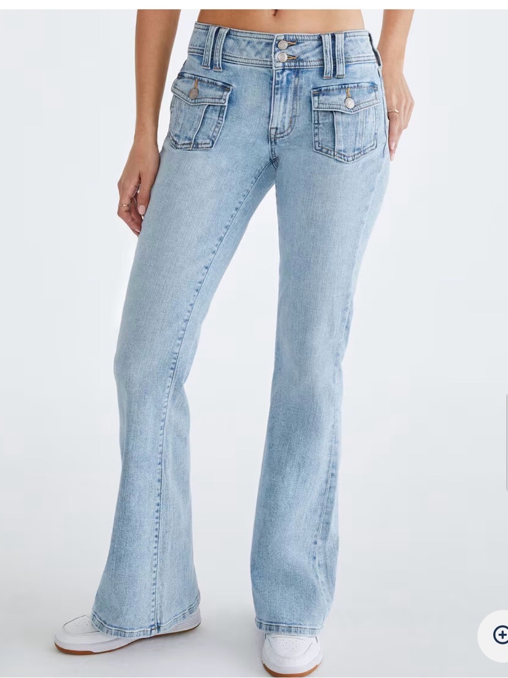 Flare Low-Rise Jean Y2K Inspired Flap Pocket Recycled Cotton Demin